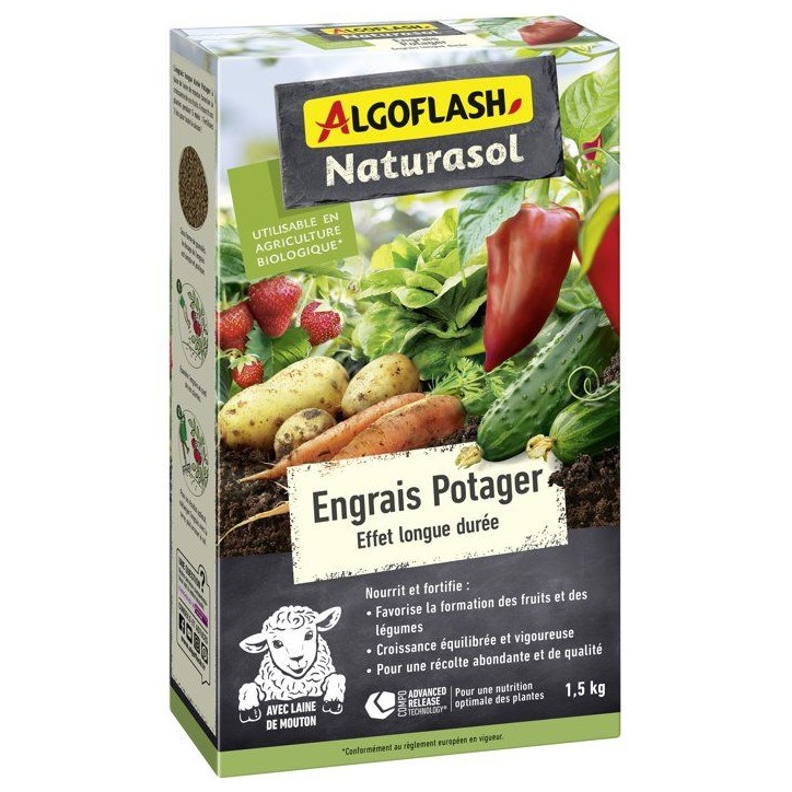 Engrais potager - ALGOFLASH NATURASOL - 1,5 kg - UAB Engrais potager - ALGOFLASH NATURASOL - 1,5 kg - UAB