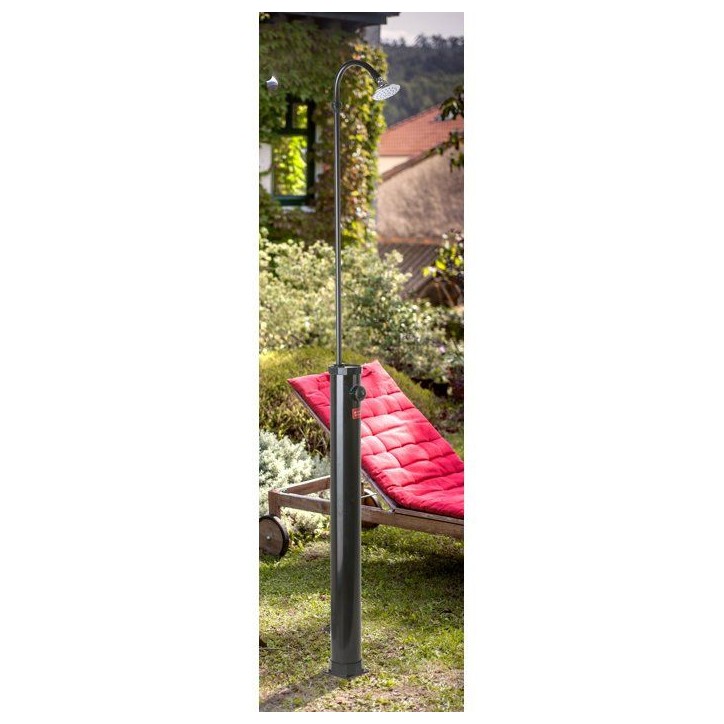 Douche solaire avec réservoir de 9 litres - GRE - Modele PVC - Dimensions Ø11cm x H:220 cm