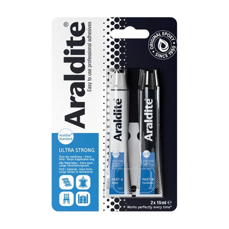 Colle époxy bi-composant - CYANOLIT - Araldite - 2 x 15 ml - Prise lo