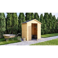 Abri de jardin en bois - Pin brut - 1,86 m² - Panneaux de 12 mm