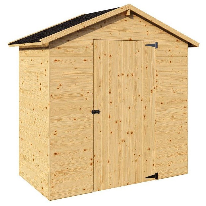 Abri de jardin en bois - Pin brut - 1,86 m² - Panneaux de 12 mm
