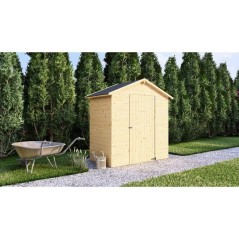 Abri de jardin en bois - Pin brut - 1,86 m² - Panneaux de 12 mm