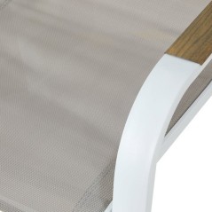 Lot de 4 fauteuils repas de jardin - VIANEA – Structure aluminium et