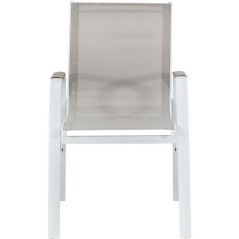 Lot de 4 fauteuils repas de jardin - VIANEA – Structure aluminium et