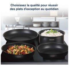 Batterie de cuisine - Tous feux dont induction - Arthur Martin - AM0530 - Aluminium - Anti-adhésif - 20 pieces - Poignée amovi