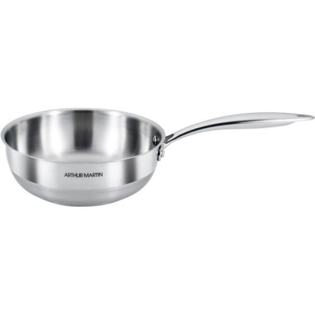 Sauteuse grand chef - ARTHUR MARTIN - AM4490 - Ø20 cm - Inox 18/10 - Tous feux dont induction