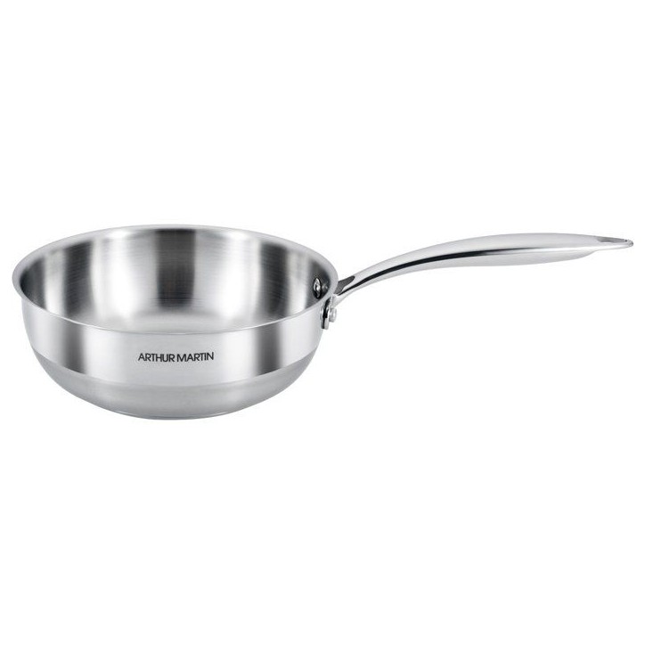 Sauteuse grand chef - ARTHUR MARTIN - AM4490 - Ø20 cm - Inox 18/10 - Tous feux dont induction