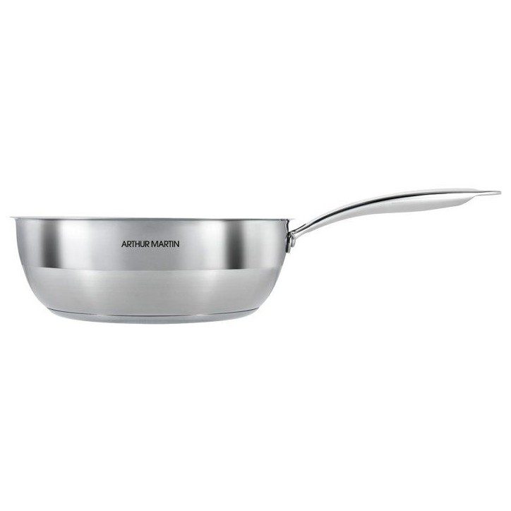 Sauteuse grand chef - ARTHUR MARTIN - AM4490 - Ø20 cm - Inox 18/10 - Tous feux dont induction