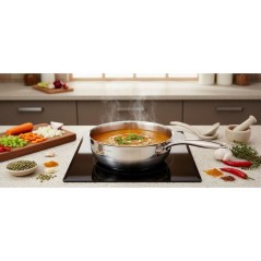 Sauteuse grand chef - ARTHUR MARTIN - AM4490 - Ø20 cm - Inox 18/10 -