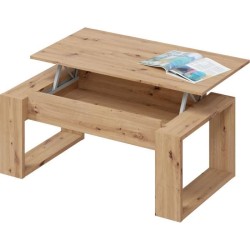 Table basse relevable - BALTIK - Rectangulaire - Chene - Sur pieds - 1