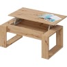 Table basse relevable - BALTIK - Rectangulaire - Chene - Sur pieds - 1