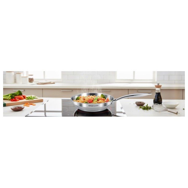 Poele grand chef - ARTHUR MARTIN - AM5336 - Ø20 cm - Inox 18/10 - Tous feux dont induction
