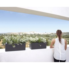 Jardiniere Rimini - ARTEVASI - 20 x 51 x H 20 cm - 17 L - Blanc