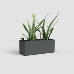 Jardiniere ARTEVASI Rimini - 20 x 51 x H 20 cm - 17 L - Gris anthracite - Design contemporain