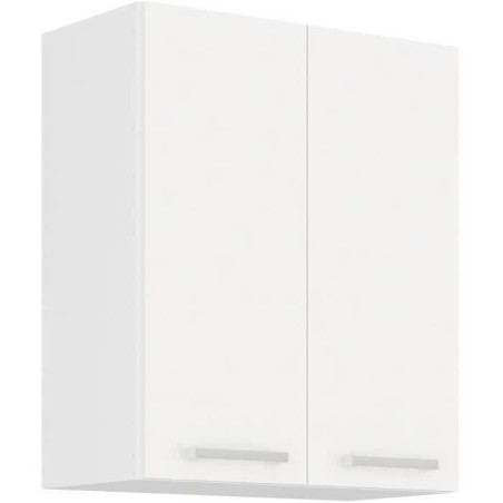 ATLAS Meuble haut 2 portes - Décor blanc - L60 x P31 x H72 cm