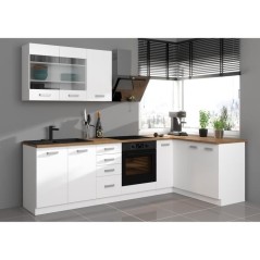 ATLAS Meuble haut 2 portes - Décor blanc - L60 x P31 x H72 cm