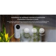 Sonnette vidéo connectée - EZVIZ - DB2 PRO - Sur batterie rechargeab