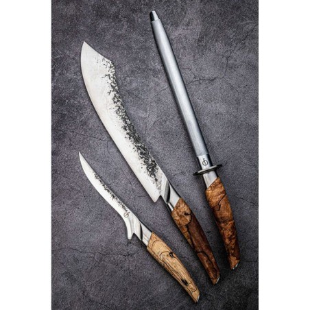 Fusil a aiguiser - FORGED - KATAI - Acier VG10 - Manche en bois de rac
