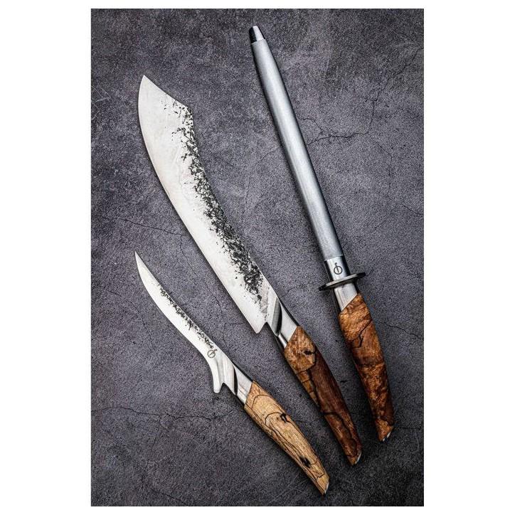 Fusil a aiguiser - FORGED - KATAI - Acier VG10 - Manche en bois de racine - L 43,5 cm Fusil a aiguiser - FORGED - KATAI - Acier VG10 - Manche en bois de racine - L 43,5 cm
