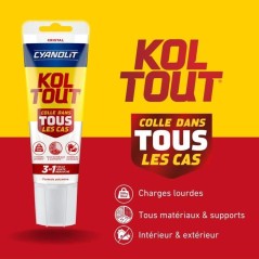 Colle de fixation et d'étanchéité - CYANOLIT - Cristal - Tube 125 ml - Transparent - Pratique et flexible
