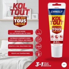 Colle de fixation et d'étanchéité - CYANOLIT - Cristal - Tube 125 m