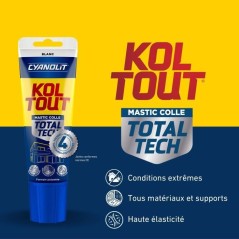 Colle de fixation et d'étanchéité - CYANOLIT - Total tech - Blanc -