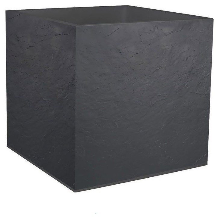Pot de fleurs Carré 50 cm - EDA - Volcania - 57 L - Intérieur/Extérieur - Décor Pierre - 49,5 x 49,5 x H. 49,5 cm - Gris Ant Pot de fleurs Carré 50 cm - EDA - Volcania - 57 L - Intérieur/Extérieur - Décor Pierre - 49,5 x 49,5 x H. 49,5 cm - Gris Ant