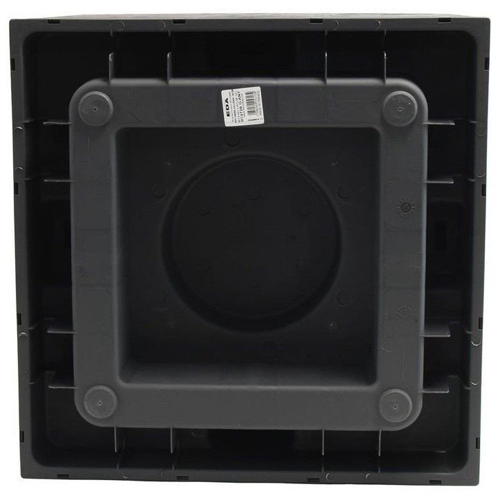 Pot de fleurs Carré 50 cm - EDA - Volcania - 57 L - Intérieur/Extérieur - Décor Pierre - 49,5 x 49,5 x H. 49,5 cm - Gris Ant Pot de fleurs Carré 50 cm - EDA - Volcania - 57 L - Intérieur/Extérieur - Décor Pierre - 49,5 x 49,5 x H. 49,5 cm - Gris Ant