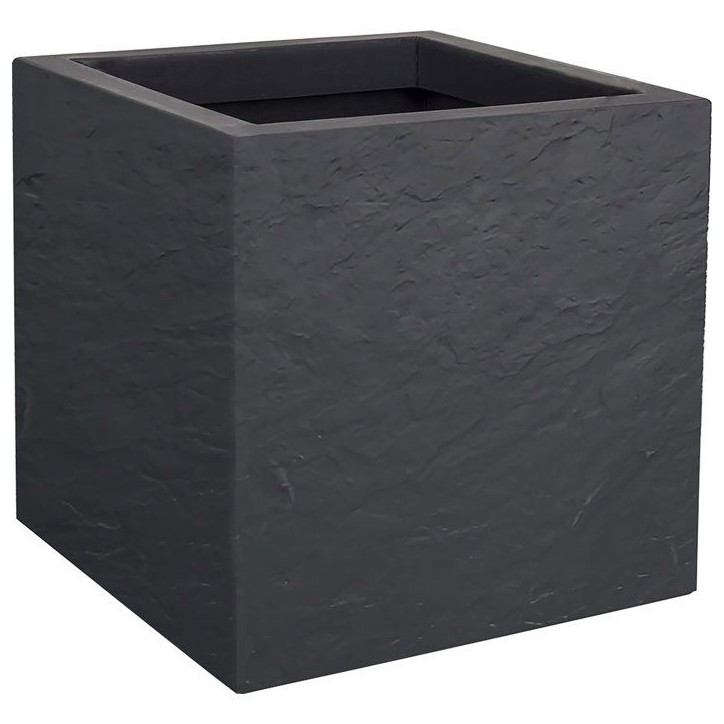 Pot de fleurs Carré 30 cm - EDA - Volcania Up - 21 L - Intérieur/Extérieur -Décor Pierre- 29,5 x 29,5 x H. 29,5 cm - Gris An Pot de fleurs Carré 30 cm - EDA - Volcania Up - 21 L - Intérieur/Extérieur -Décor Pierre- 29,5 x 29,5 x H. 29,5 cm - Gris An