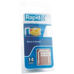 Agrafes - RAPID - N°970/14 mm - Galvanisées - Fil plat - Compatible