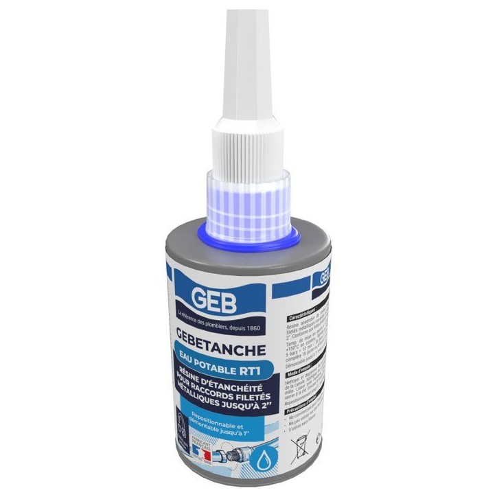Résine d'étanchéité Gebetanche RT1 - GEB - Compatible eau potable - 75 ml Résine d'étanchéité Gebetanche RT1 - GEB - Compatible eau potable - 75 ml