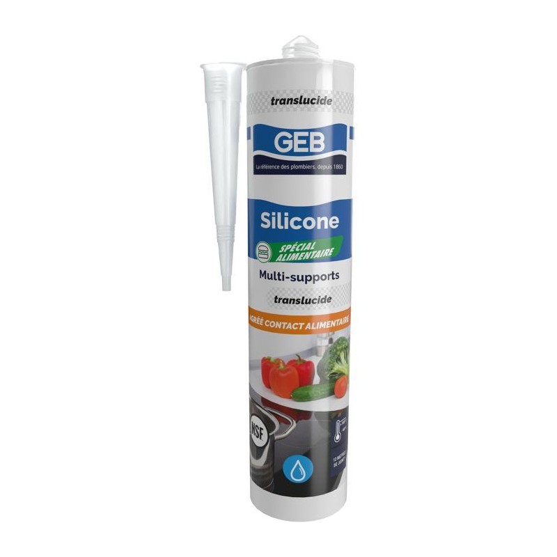 Silicone spécial alimentaire - GEB - Translucide - 310 ml