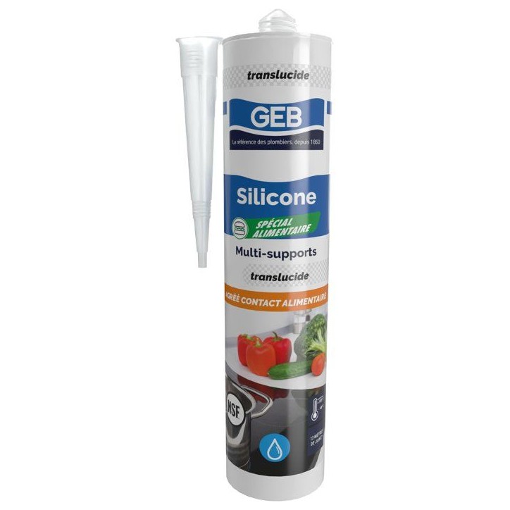 Silicone spécial alimentaire - GEB - Translucide - 310 ml Silicone spécial alimentaire - GEB - Translucide - 310 ml