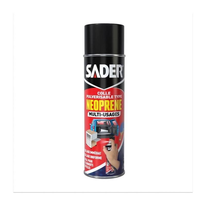 Colle aérosol néoprene multi-usages - SADER - Extra forte - Tous mat