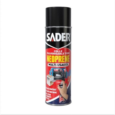 Colle aérosol néoprene multi-usages - SADER - Extra forte - Tous mat