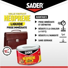Colle contact néoprene liquide extra forte - SADER - Tous matériaux
