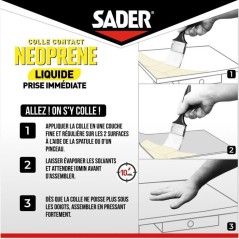 Colle contact néoprene liquide extra forte - SADER - Tous matériaux
