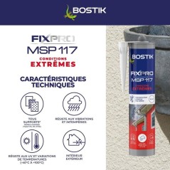 Mastic colle - BOSTIK - Fixpro MSP 117 - Conditions extremes - Intéri