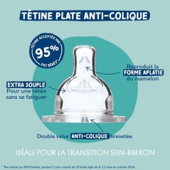 Biberon anti-colique - DODIE - Sensation+ - 150 ml - Tétine plate - 0