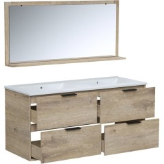 Ensemble salle de bain - Meuble 4 tiroirs - Vasque - L120 x P45 x H55