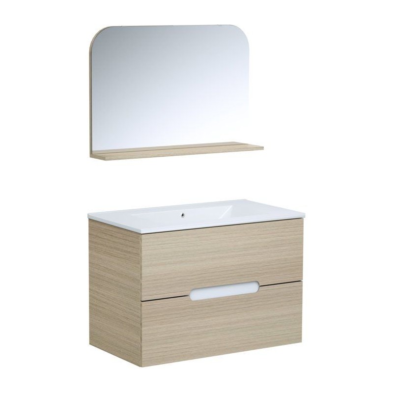Ensemble meuble de salle de bain - Vasque - Bois - L80 x P45 x H55 cm