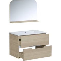 Ensemble meuble de salle de bain - Vasque - Bois - L80 x P45 x H55 cm