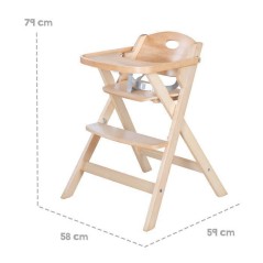 Chaise haute pliable - ROBA - FOLD UP SMART - Plateau repas + harnais
