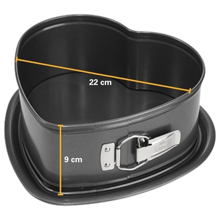 Moule coeur a fond amovible - BIRKMANN - EASY BAKING - Acier carbone - Anti adhésif - 26,5 x 25 x 9 cm Moule coeur a fond amovible - BIRKMANN - EASY BAKING - Acier carbone - Anti adhésif - 26,5 x 25 x 9 cm