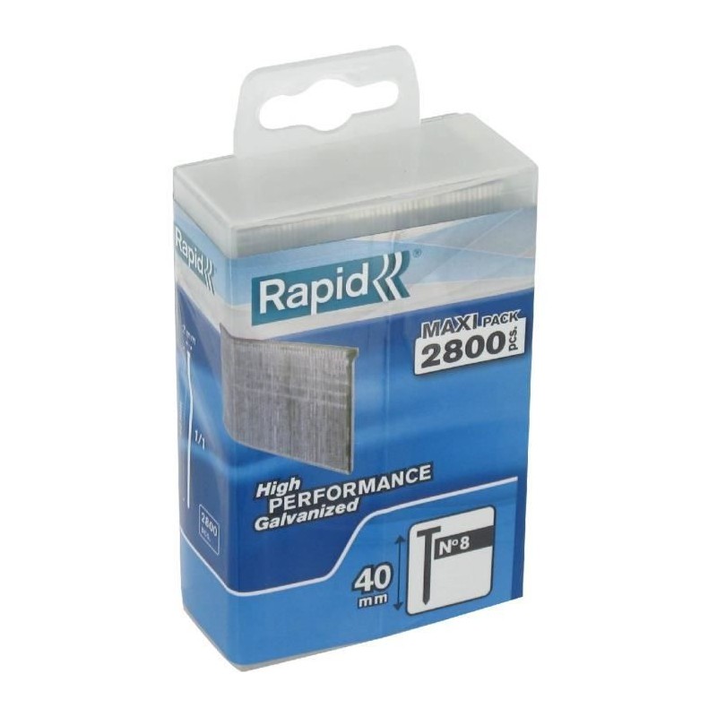 Pointe - Rapid Agraf - n°8 - 40 mm - 2800 pointes - Lot de 200