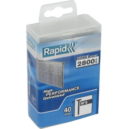Pointe - Rapid Agraf - n°8 - 40 mm - 2800 pointes - Lot de 200