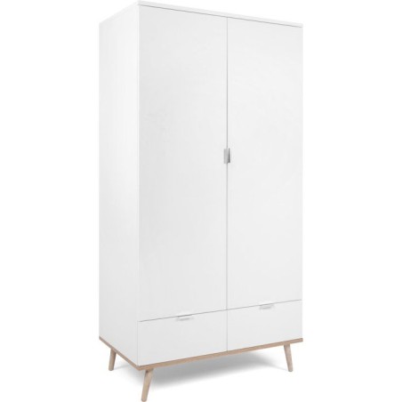 Armoire de chambre - GÖTEBORG 61 - Chene sonoma / Blanc - 2 portes ba