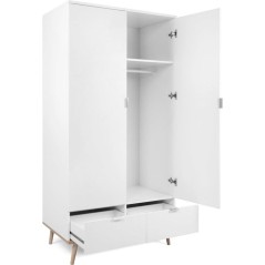 Armoire de chambre - GÖTEBORG 61 - Chene sonoma / Blanc - 2 portes ba
