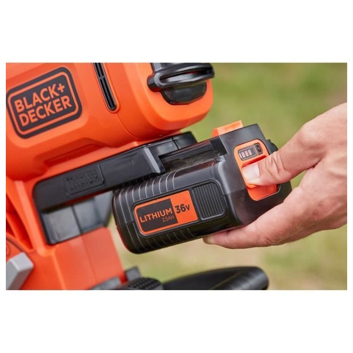 Aspirateur souffleur broyeur sans fil BLACK+DECKER - BCBLV3625L1-QW - 36V - Avec batterie 36 V - Sac 45L Aspirateur souffleur broyeur sans fil BLACK+DECKER - BCBLV3625L1-QW - 36V - Avec batterie 36 V - Sac 45L