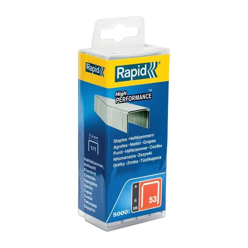 RAPID 5000 agrafes n°53 Rapid Agraf 6mm
